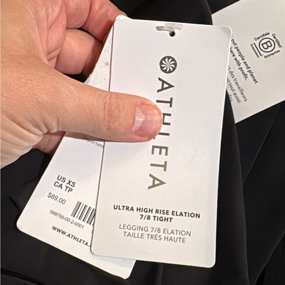 Athleta ELATION ULTRA HIGH RISE 7/8 LEGGING // Black #599750 - Picture 15 of 16